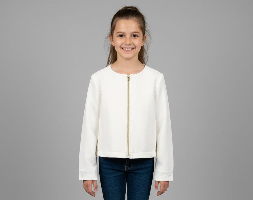 Giacca cropped Minimal Bianco Ottico