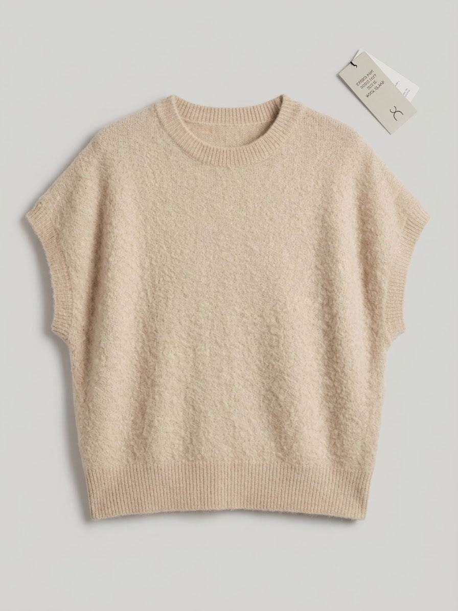 Gilet in Maglia Beige Sveva Relaxed fit
