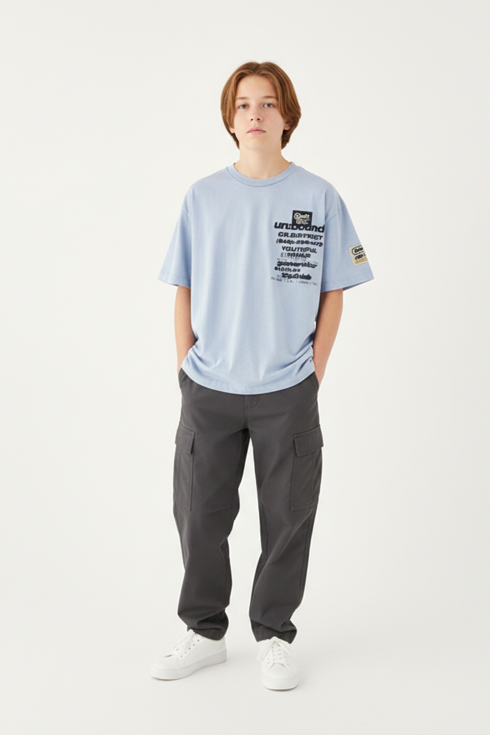 T-Shirt Urban Youthful Minds Azzurro Polvere
