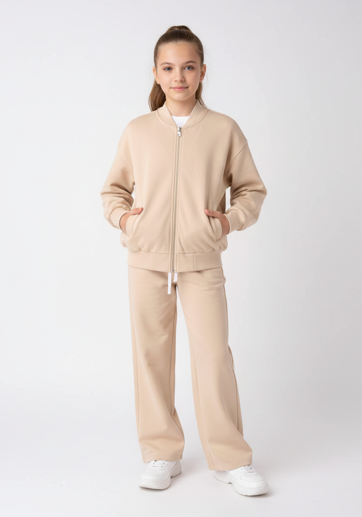 Tuta Comfy Chic Beige Sabbia Garzato