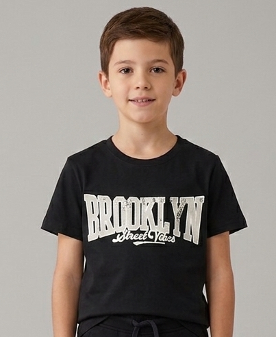 T-Shirt Brooklyn Street Vibes Nero