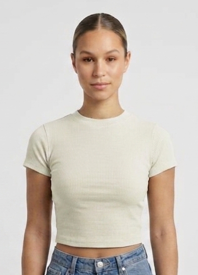 T-shirt Superior Tight Fit Bianco Latte