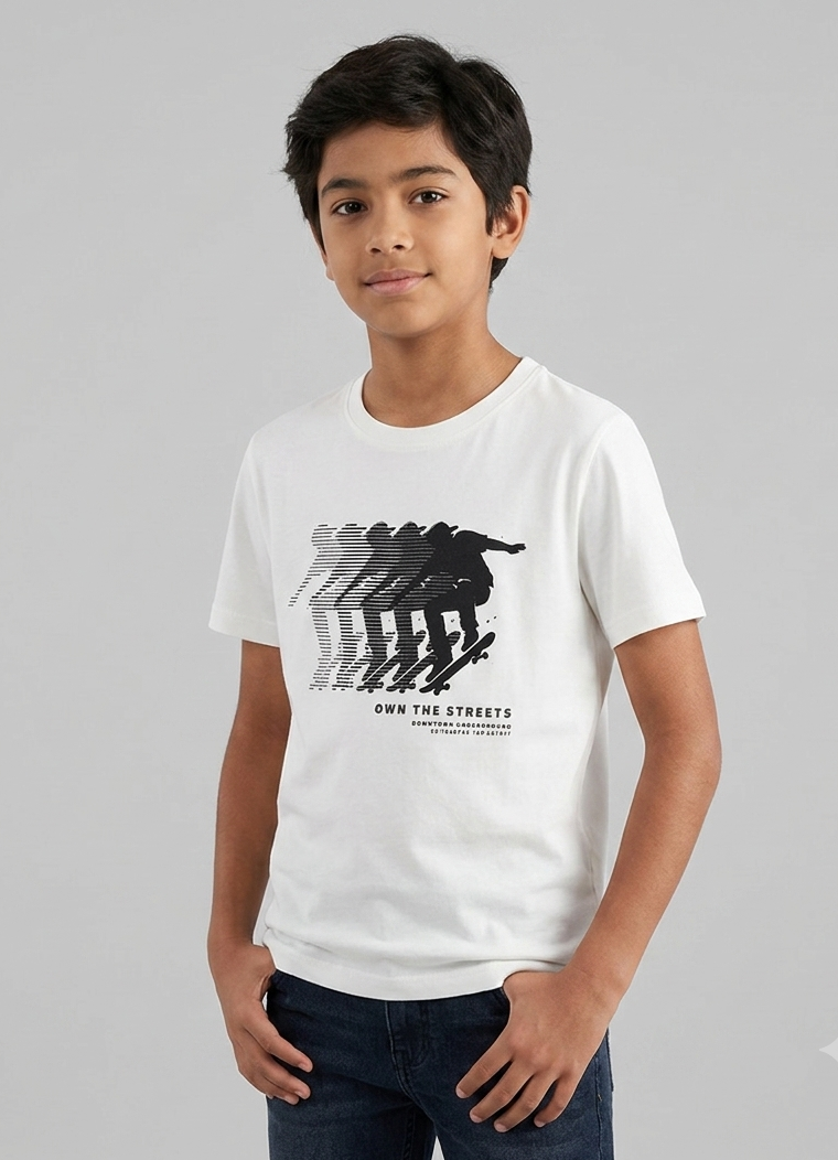 T-shirt Bianca Skater Own The Streets