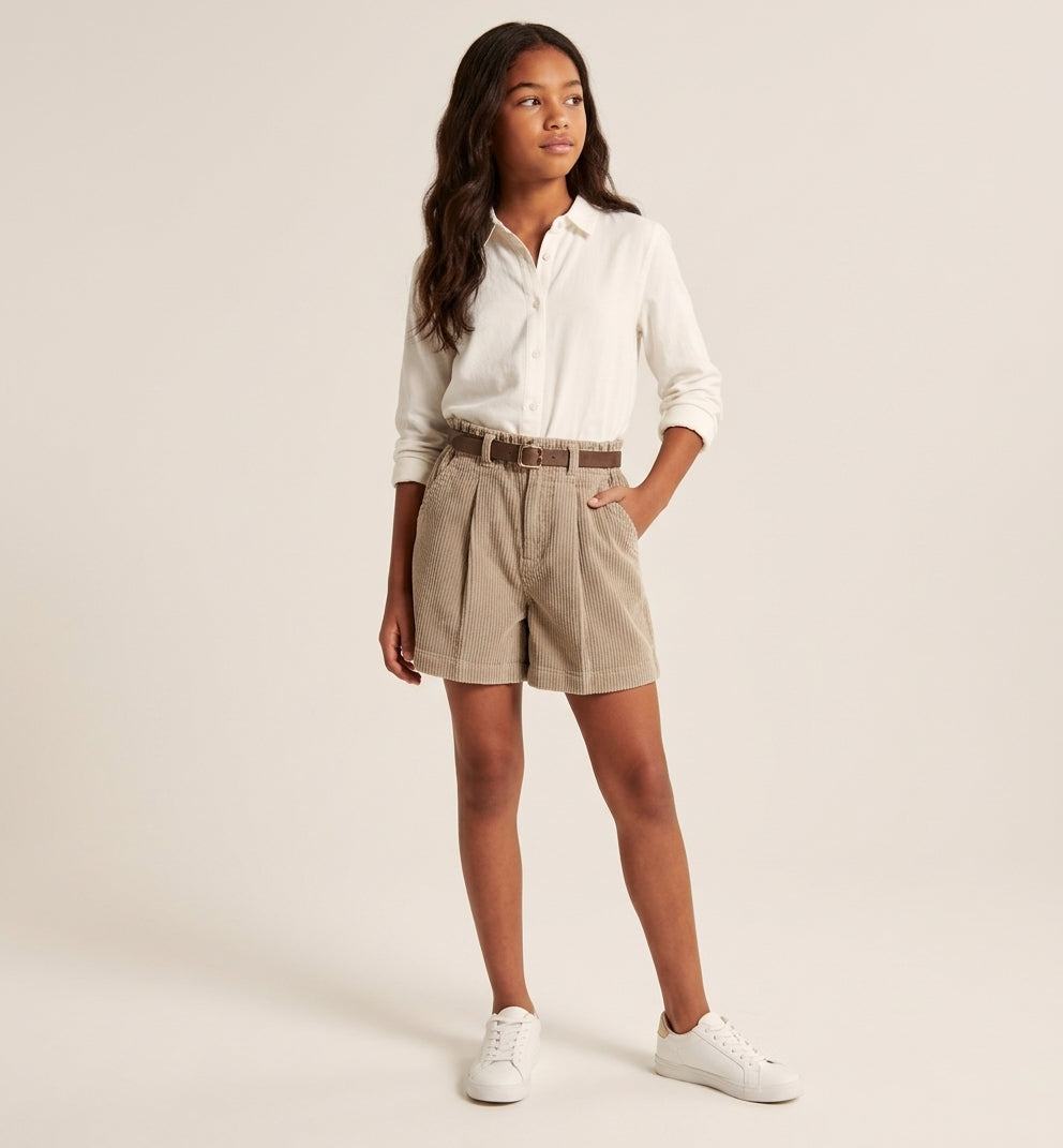 Short Marlene in Velluto Beige