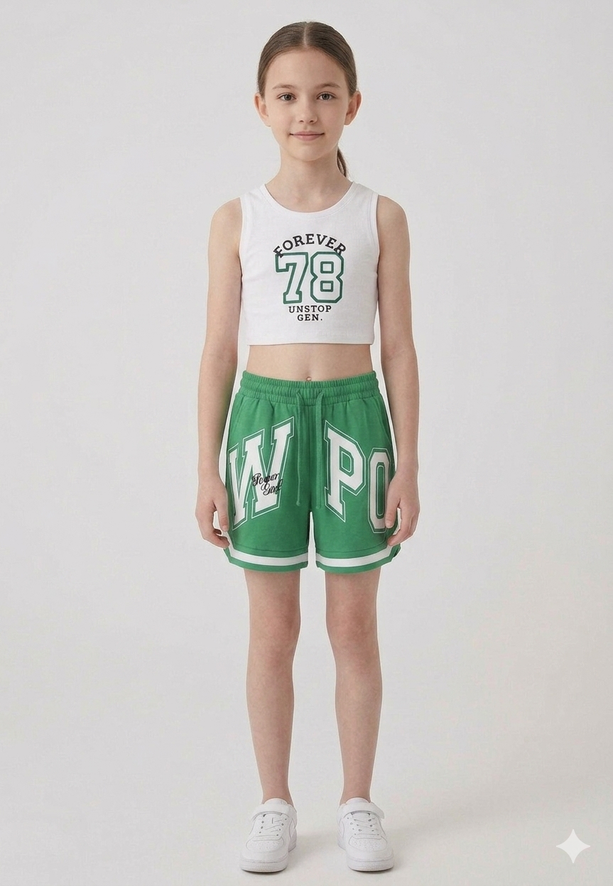Completo Urban Sport Bianco e Verde