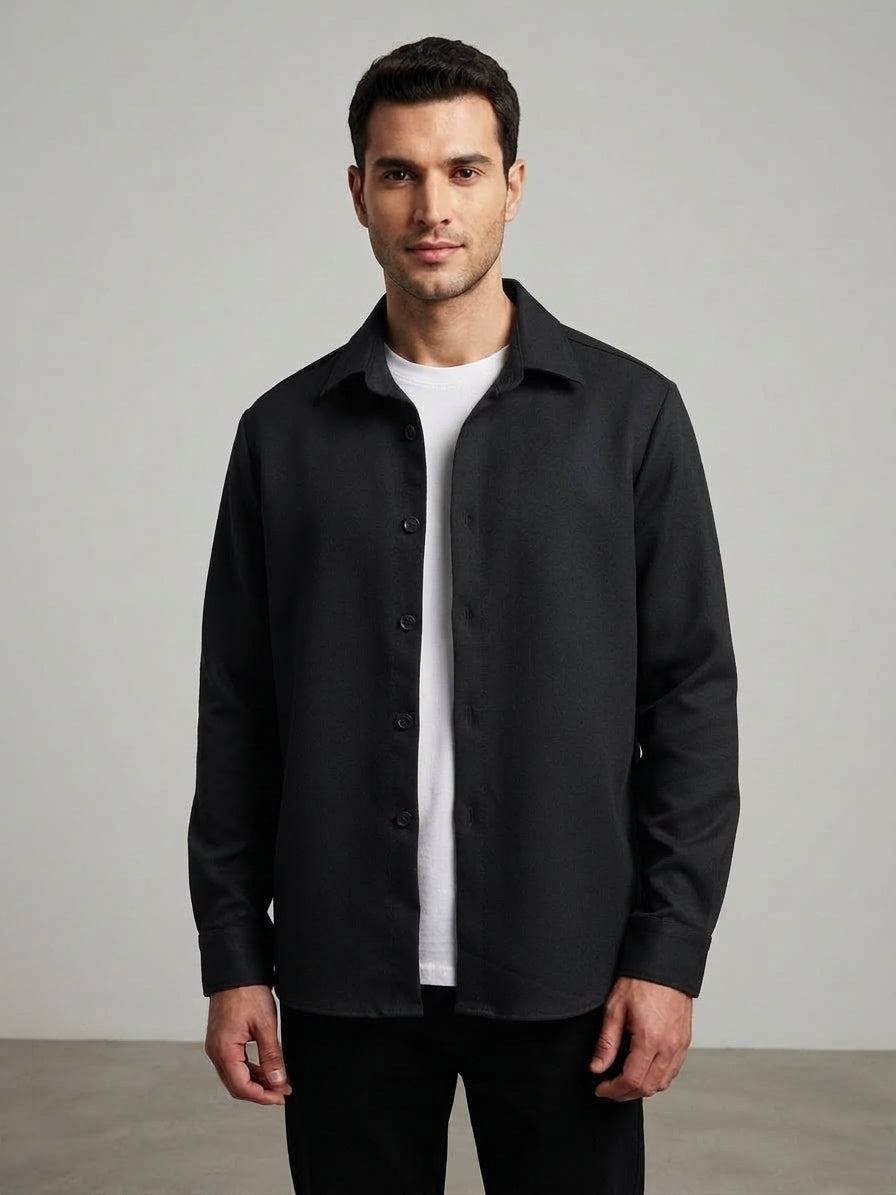 Camicia Giacca Liam Overshirt Nera