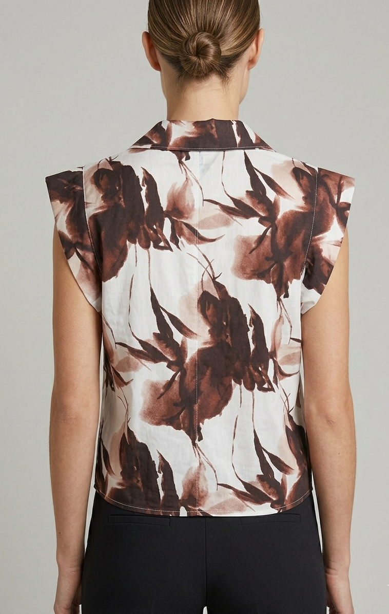 Blusa Elettra Con Fantasia Floreale