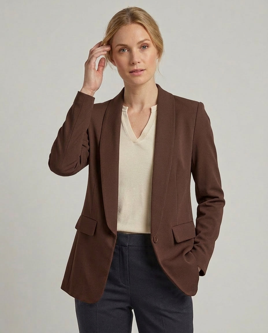 Blazer Parigi Marrone Cioccolato Donna Aperto