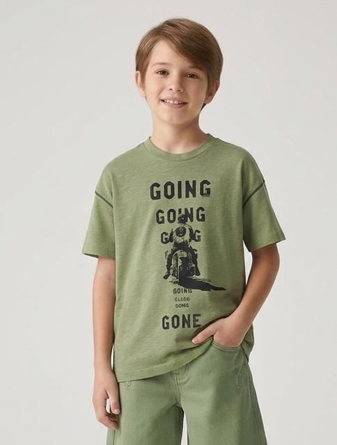 T-shirt Moto Going Gone Verde Salvia