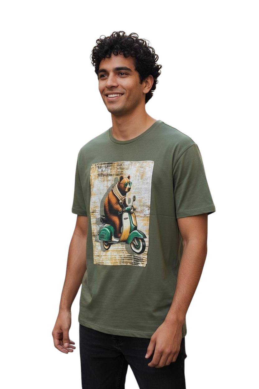 T-shirt Teddy Vespa verde