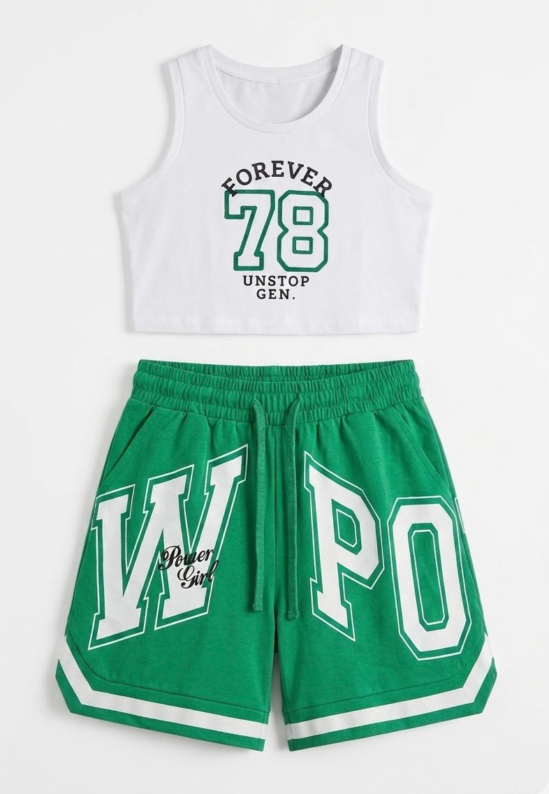 Completo Urban Sport Bianco e Verde