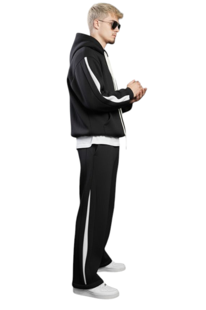 Completo tuta felpato Ronnie nero