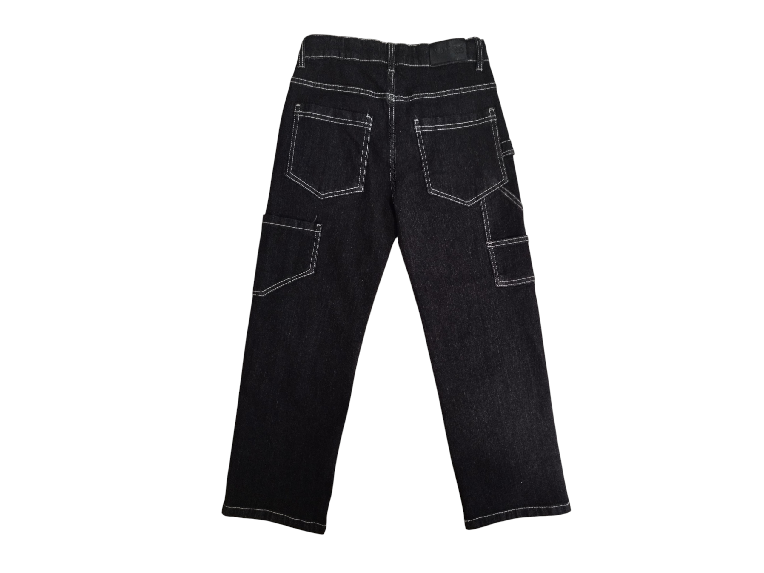 Pantalone jeans yours work loose nero graffiato elasticizzato