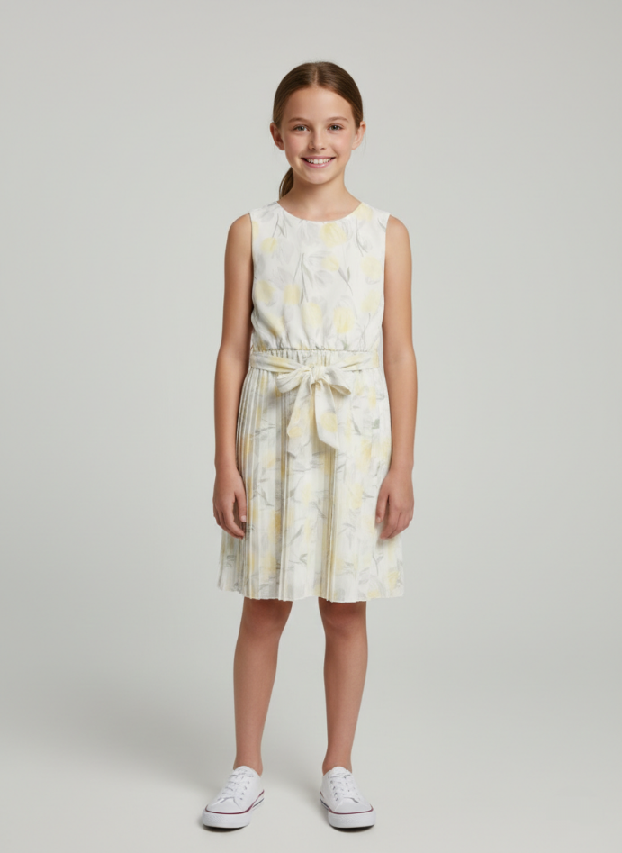 Abito Yours plissettato con stampa floreale