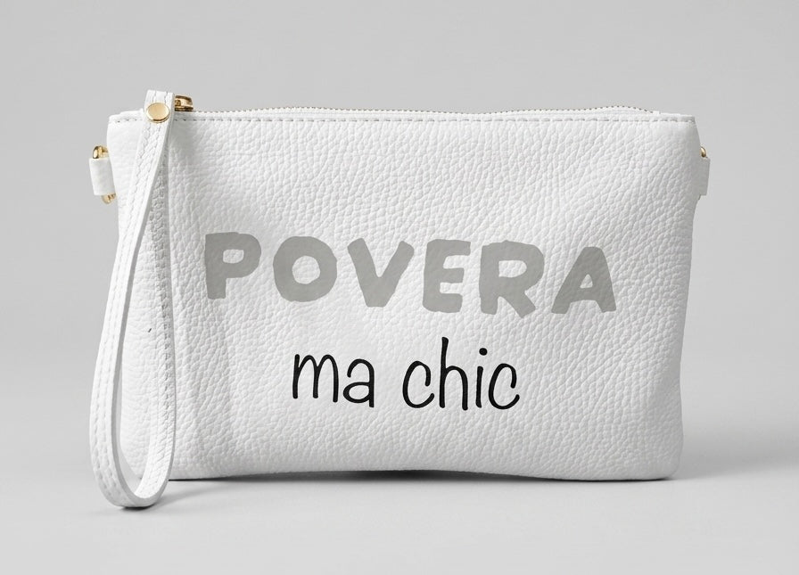 Pochette Pelle Bianco Ottico DILLOKOSì Povera Ma Chic