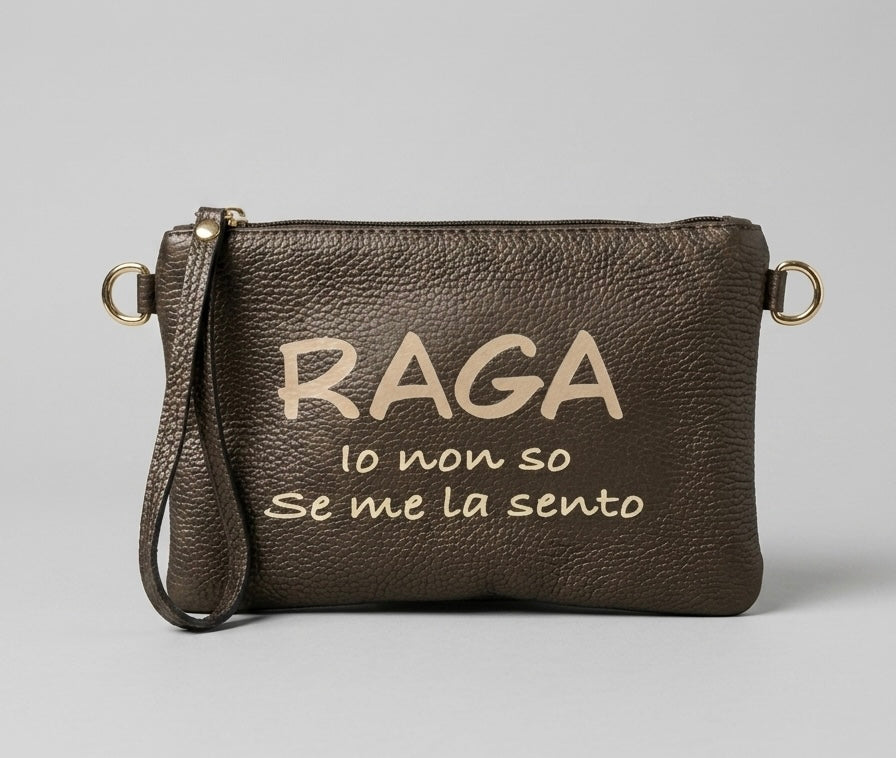 Pochette Pelle Marrone DILLOKOSì Raga Non So Se Me La Sento
