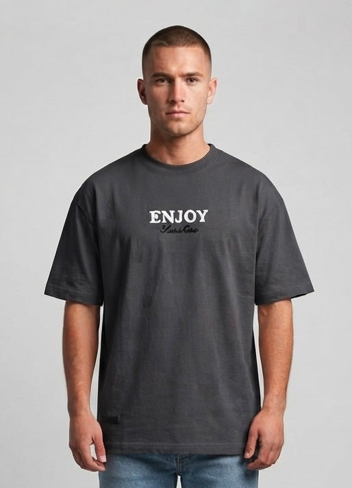 T-shirt Enjoy Relaxed Fit Grigio Antracite