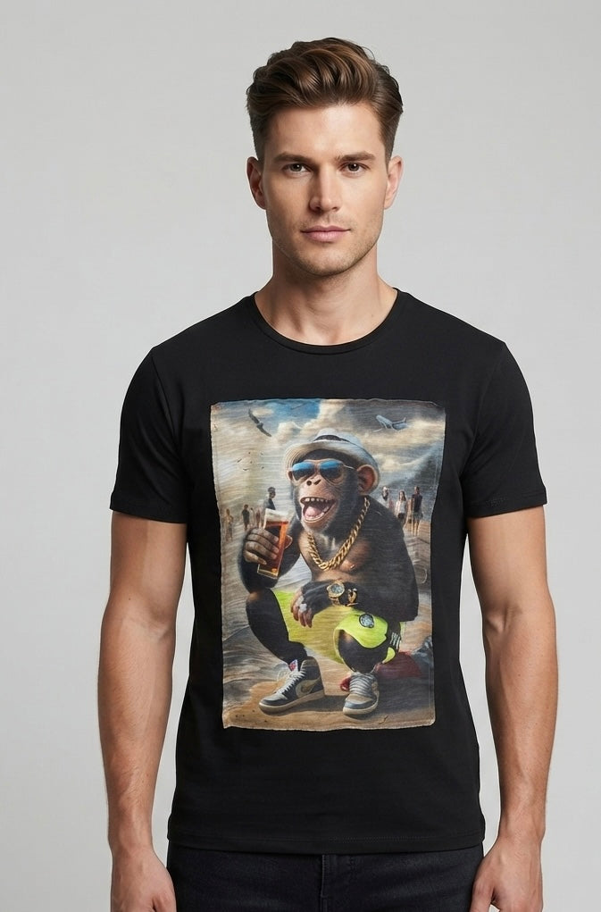 T-Shirt Patch Monkey Beer