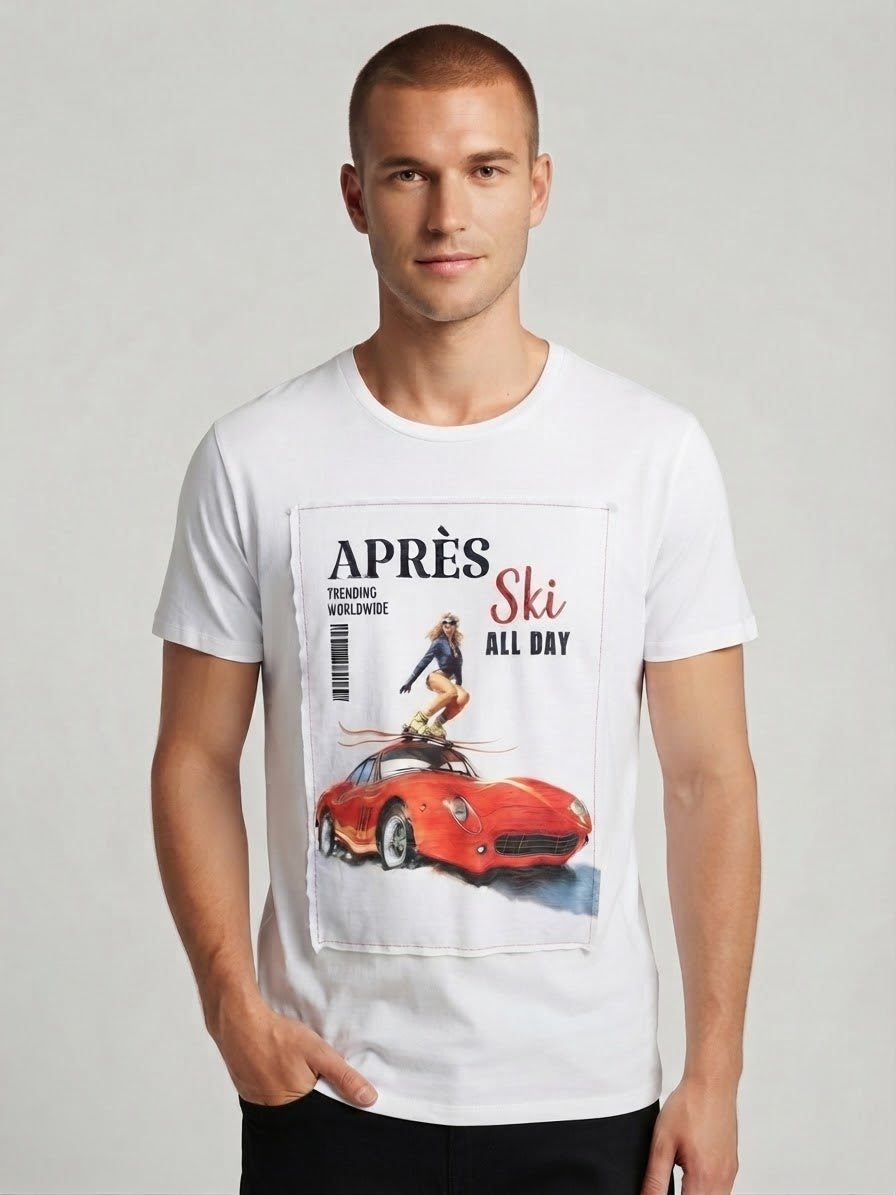 T-Shirt Patch Après Ski Vintage Bianca