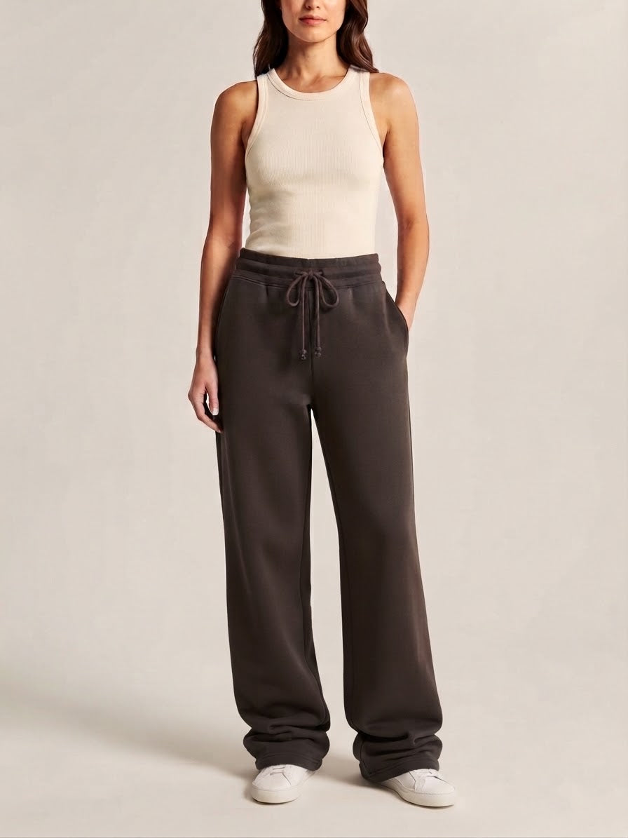 Pantalone Tuta Felpato Barrel Fit Cioccolato Street Lab
