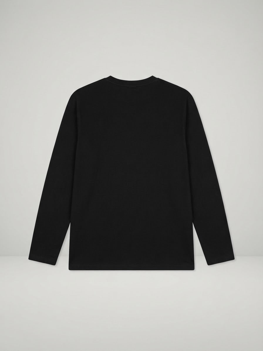 T-Shirt Alice Nera Manica Lunga con Cuore Love