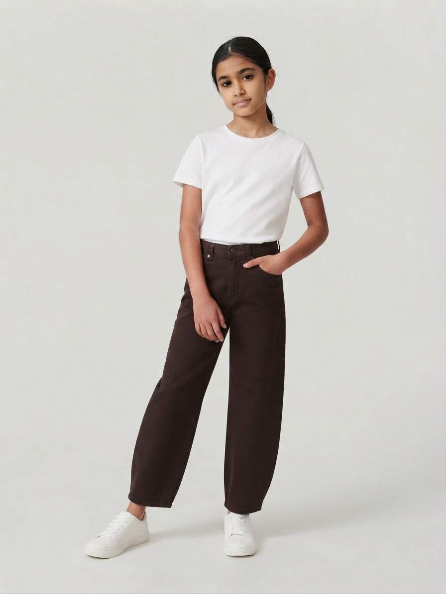 Pantalone Chiara Marrone Barrel
