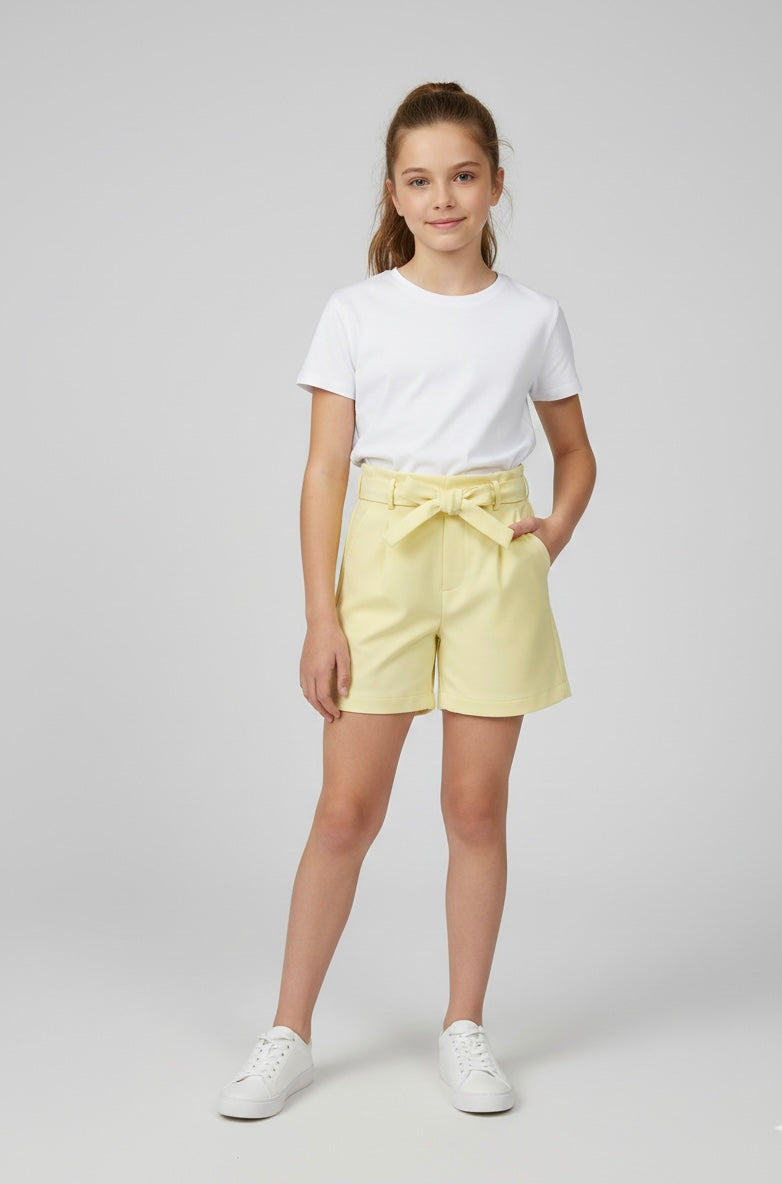 Short Elegance Yours Pantaloncini Sartoriali Giallo Pastello