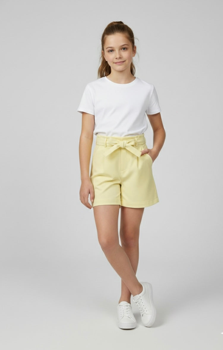 Short Elegance Yours Pantaloncini Sartoriali Giallo Pastello