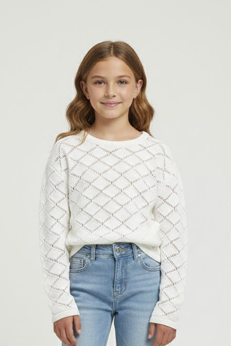 Maglioncino Yours Traforato a Rombi