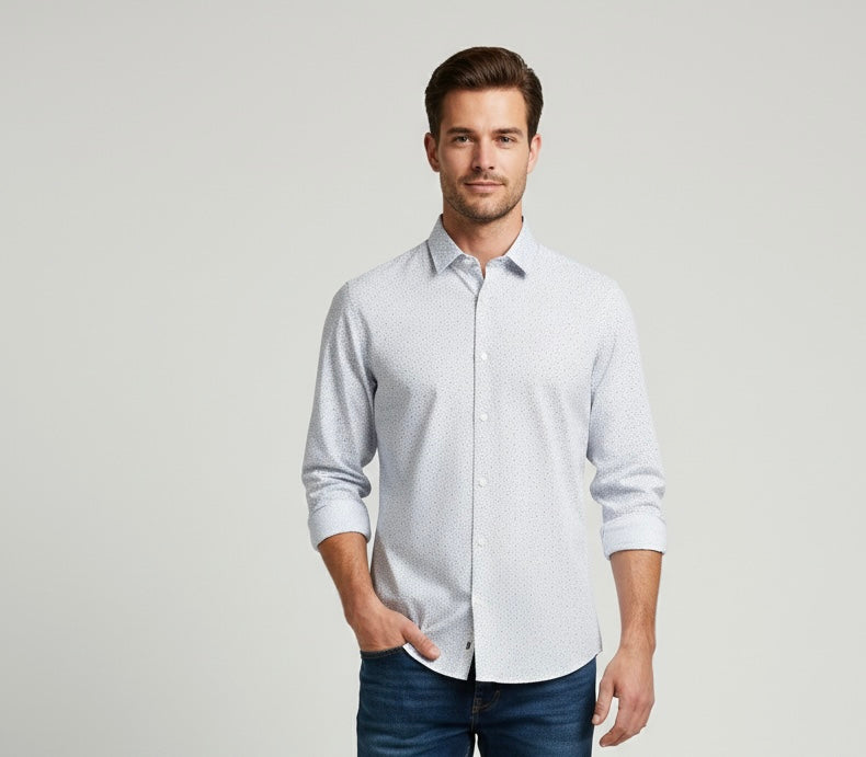 Camicia Blue Geometric