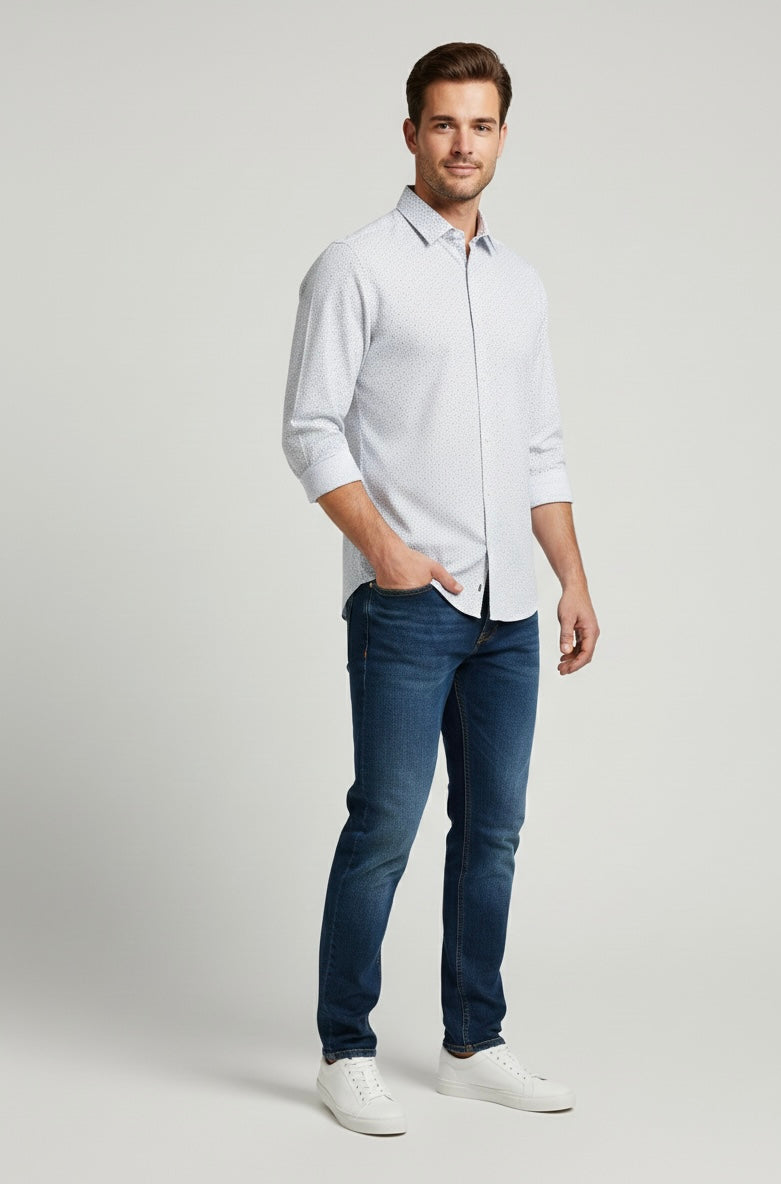 Camicia Blue Geometric