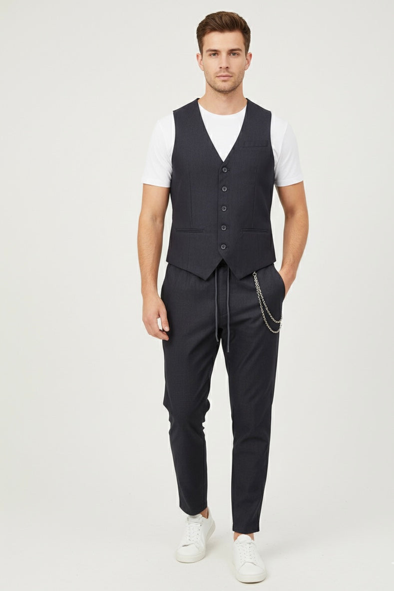 Gilet Falcade slim fit blu navy