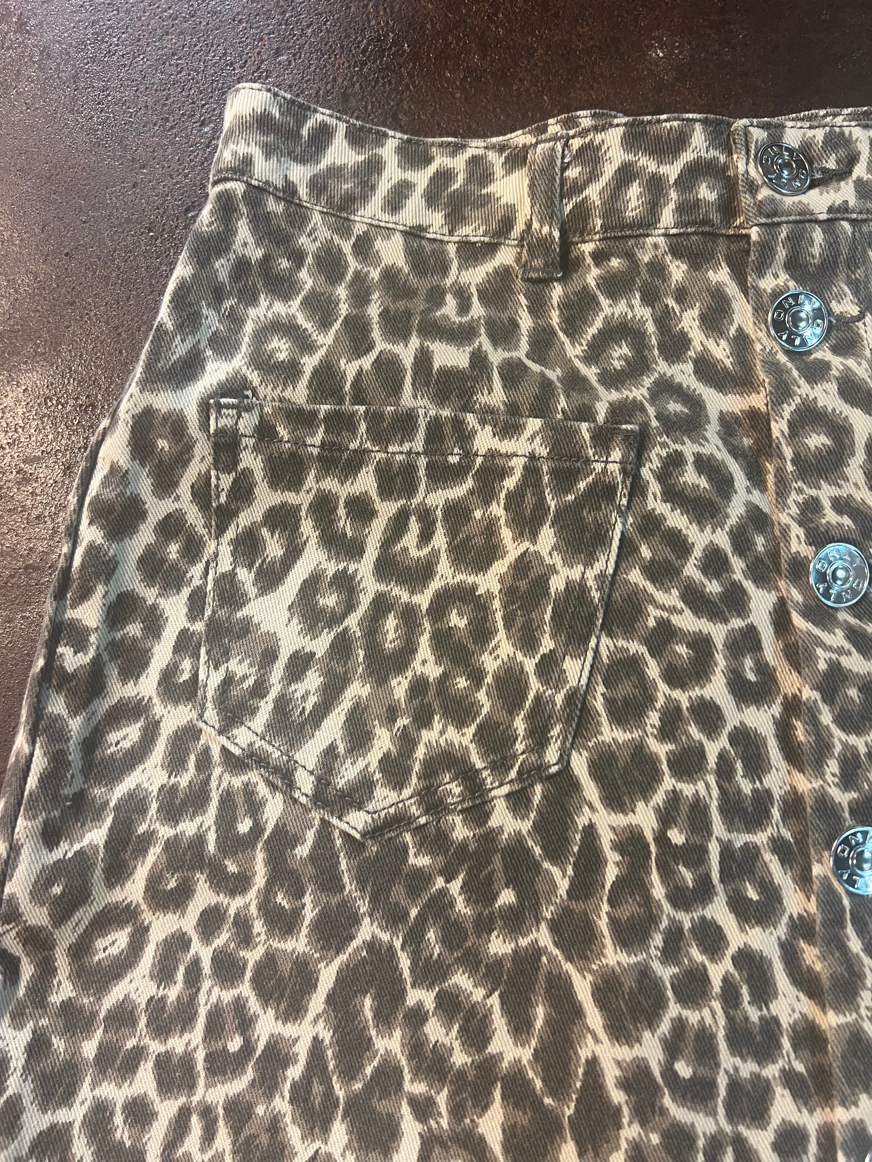 Gonna midi Leopardata