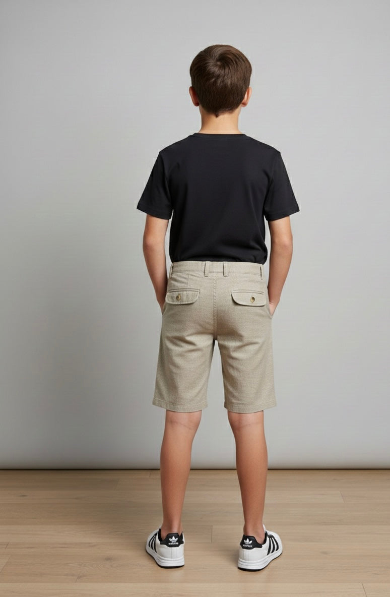 Bermuda Chino in Twill Leggero Nocciola