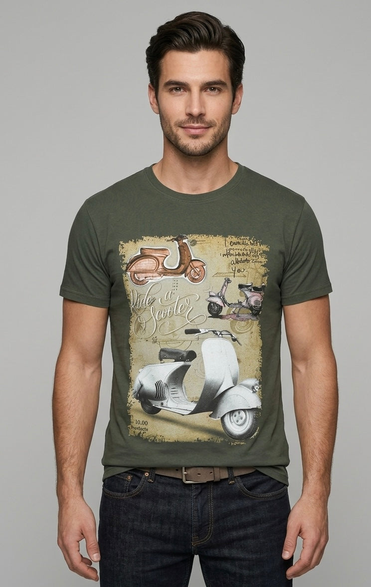 T-shirt Vespe Verde Bosco