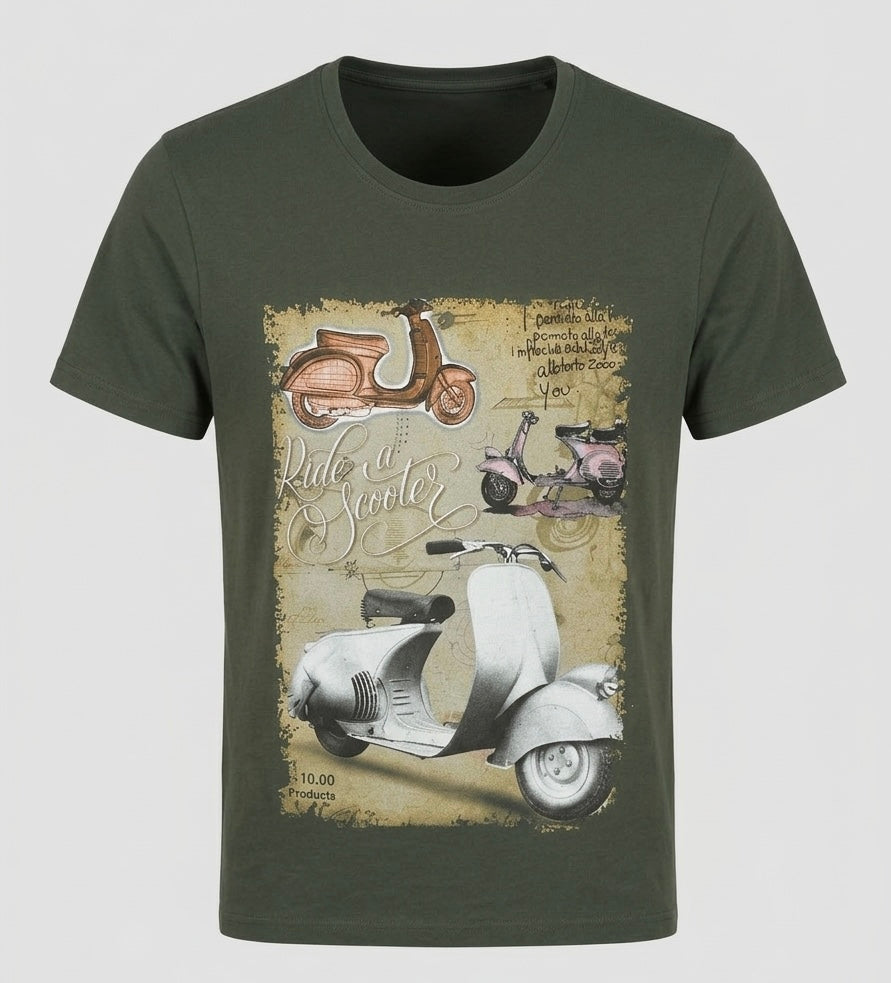 T-shirt Vespe Verde Bosco
