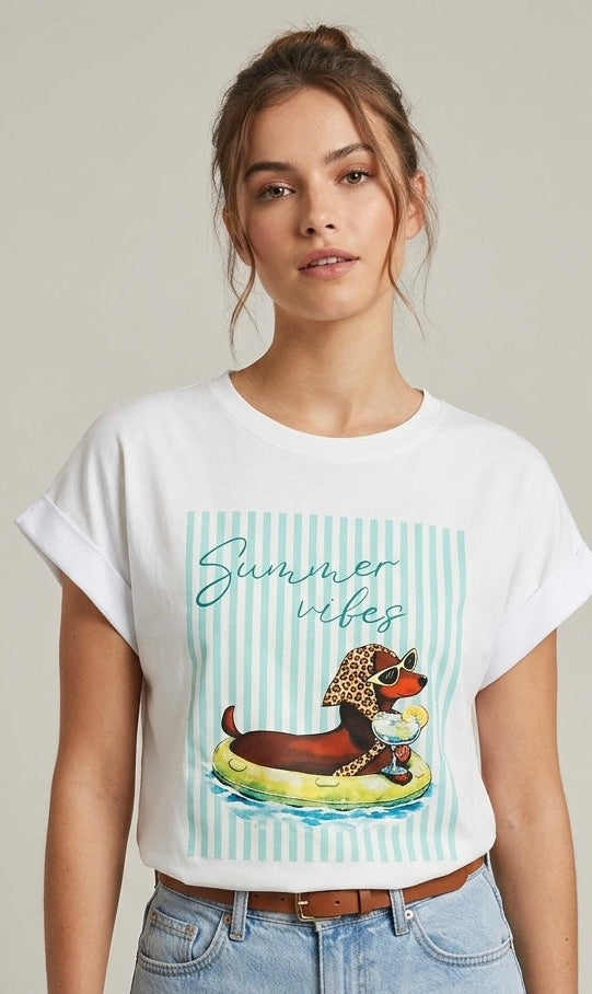 T-shirt bassotto Summer Vibes Pop Boxy fit