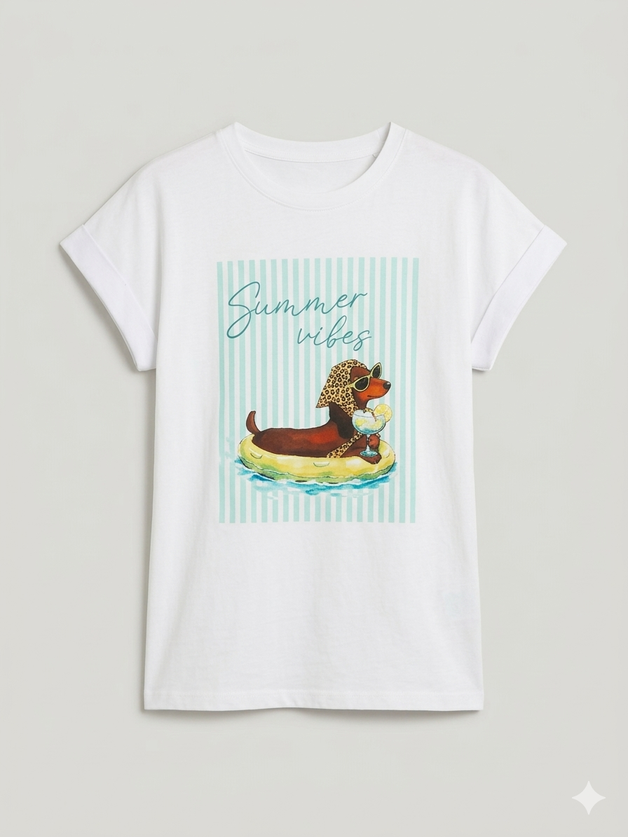 T-shirt bassotto Summer Vibes Pop Boxy fit