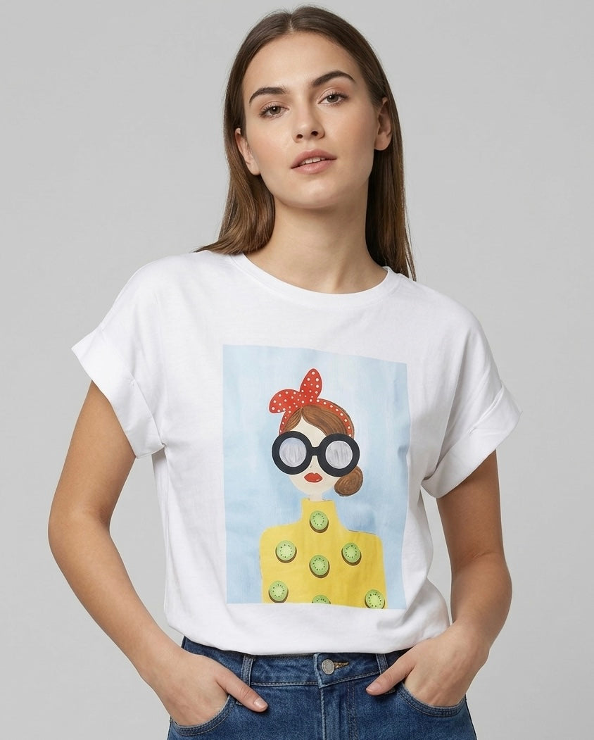 T-shirt Retro Kiwi Summer Vibes Pop boxy fit