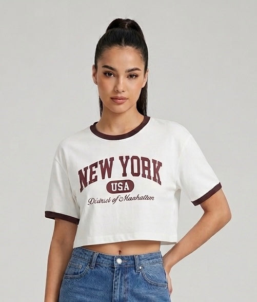 T-shirt New York Cropped