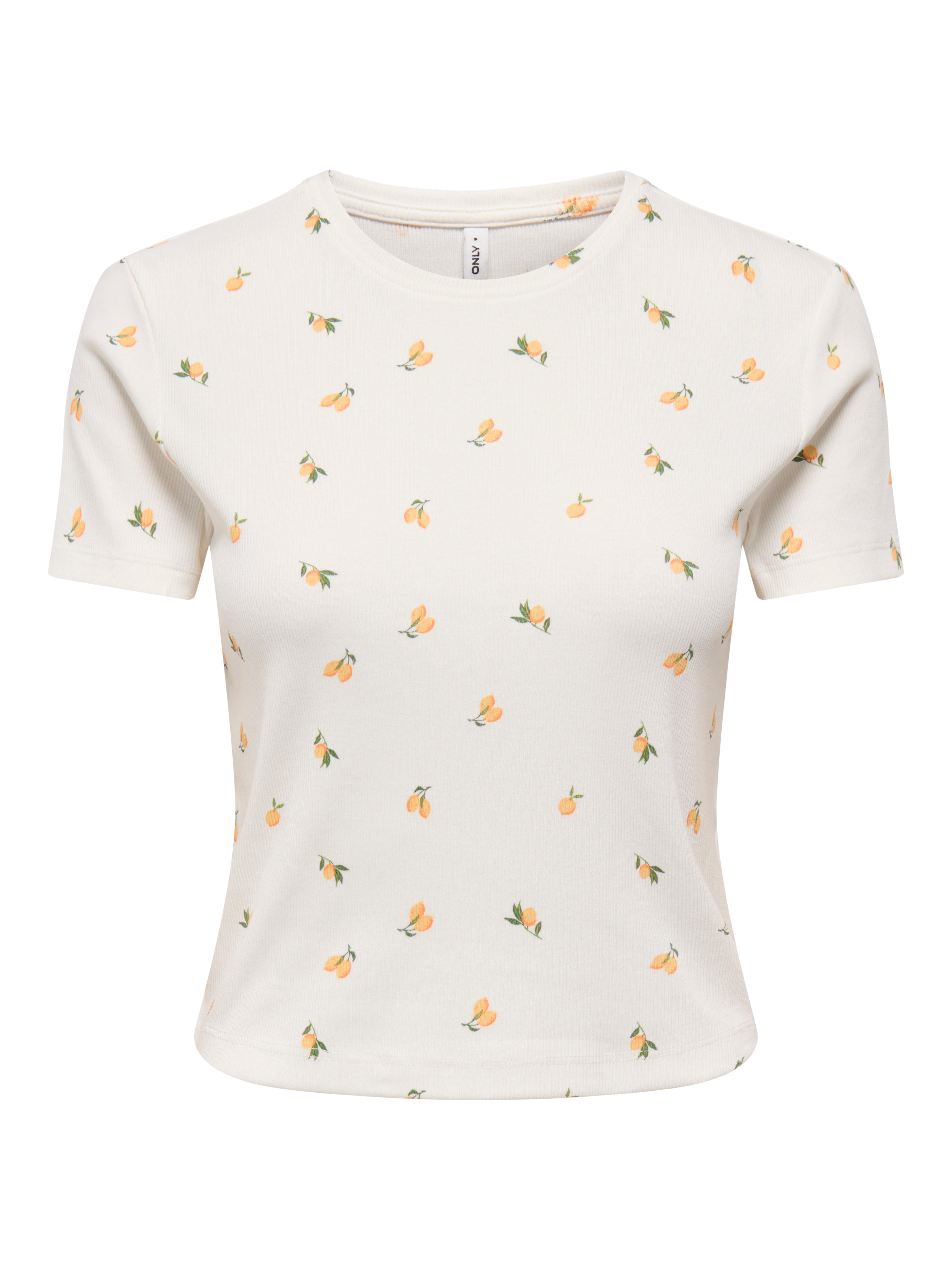 T-shirt Fenja a Costine Limone
