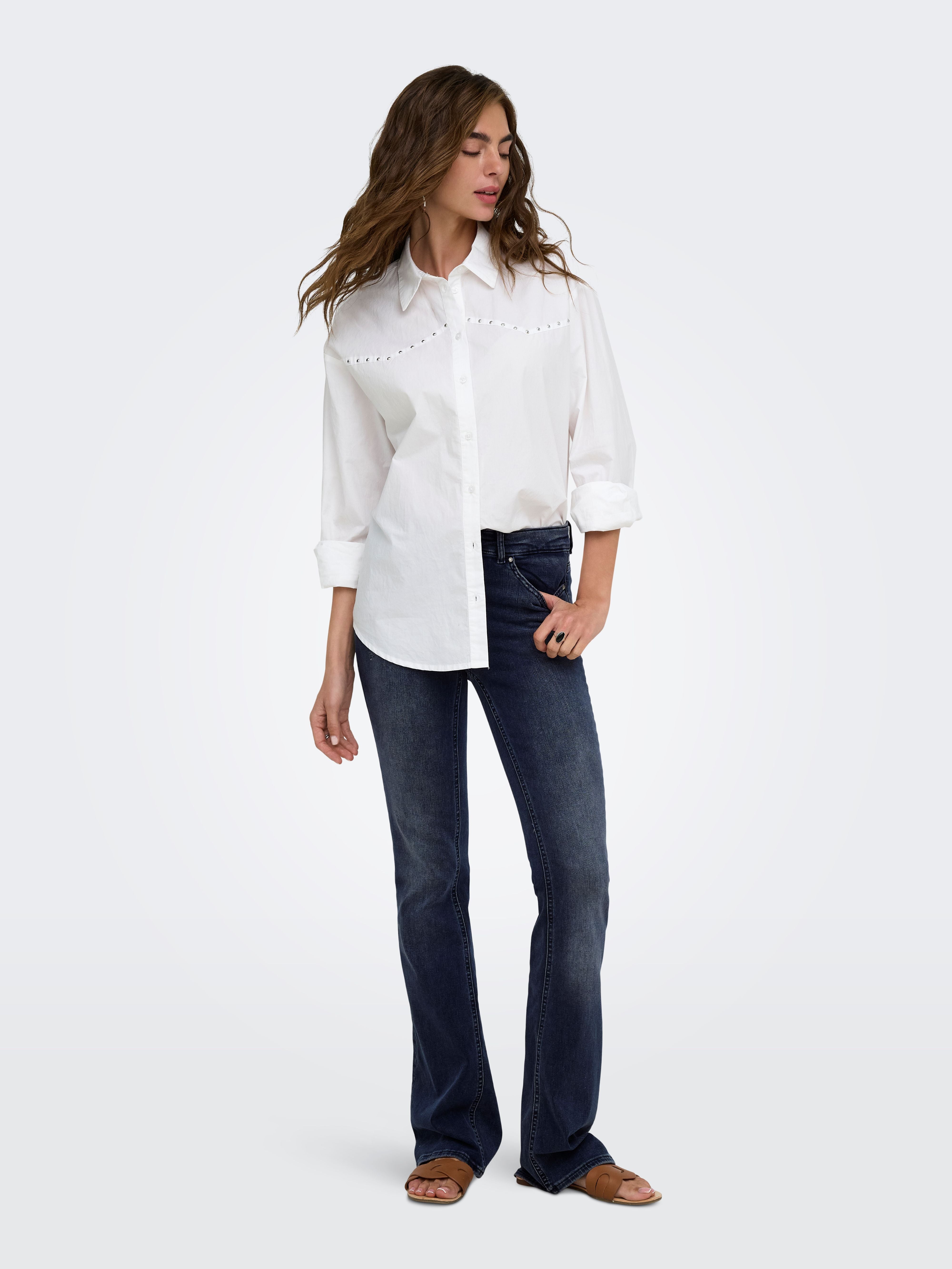 Jeans Onòy Flared Blue Black Denim