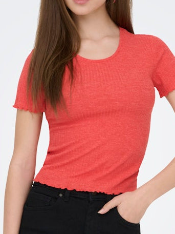 T-shirt Emma cropped flame scarlet