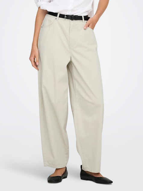Pantalone Loisa Barrel bainco avorio