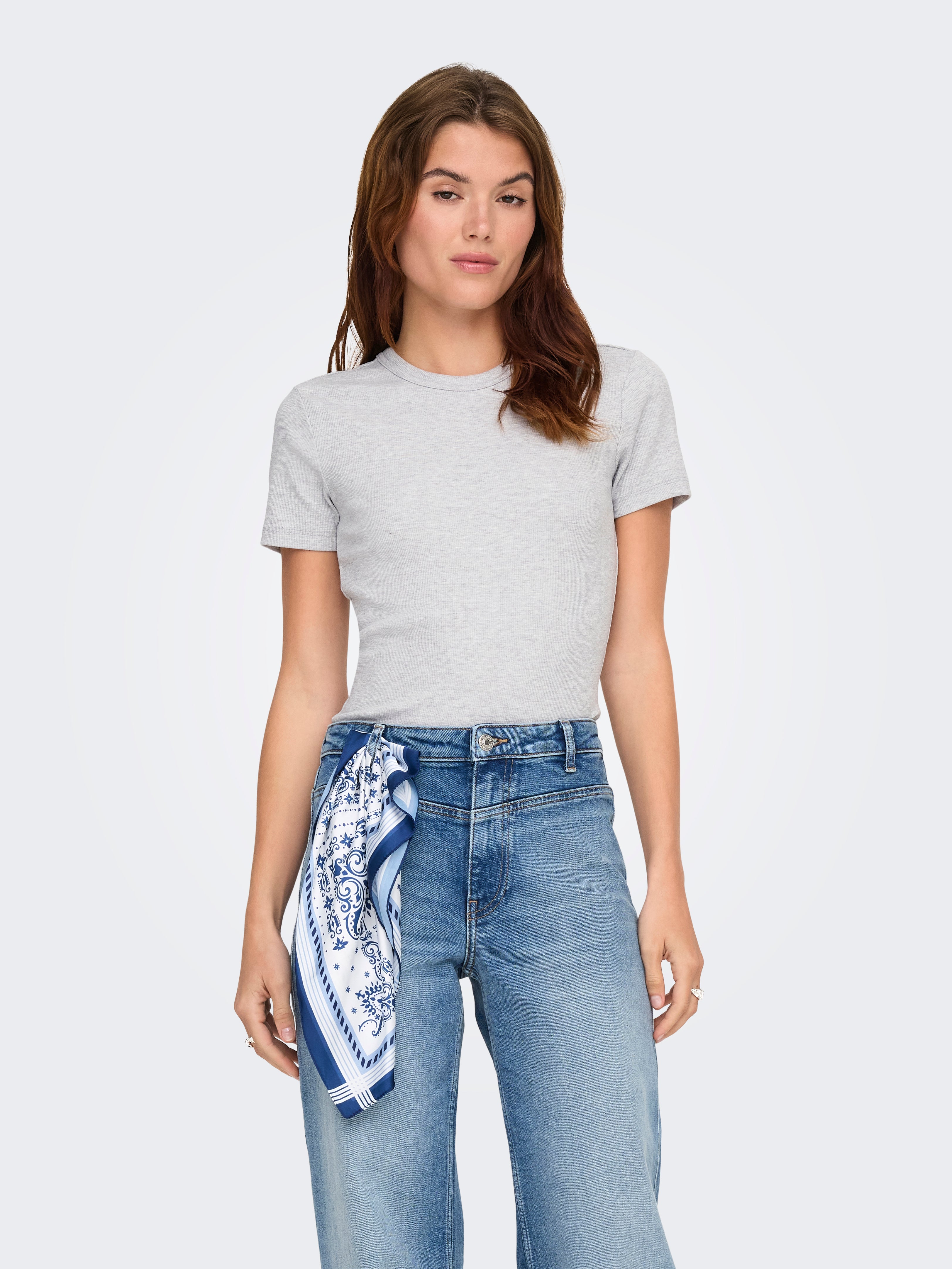 T-shirt Only Val Costine Grigia