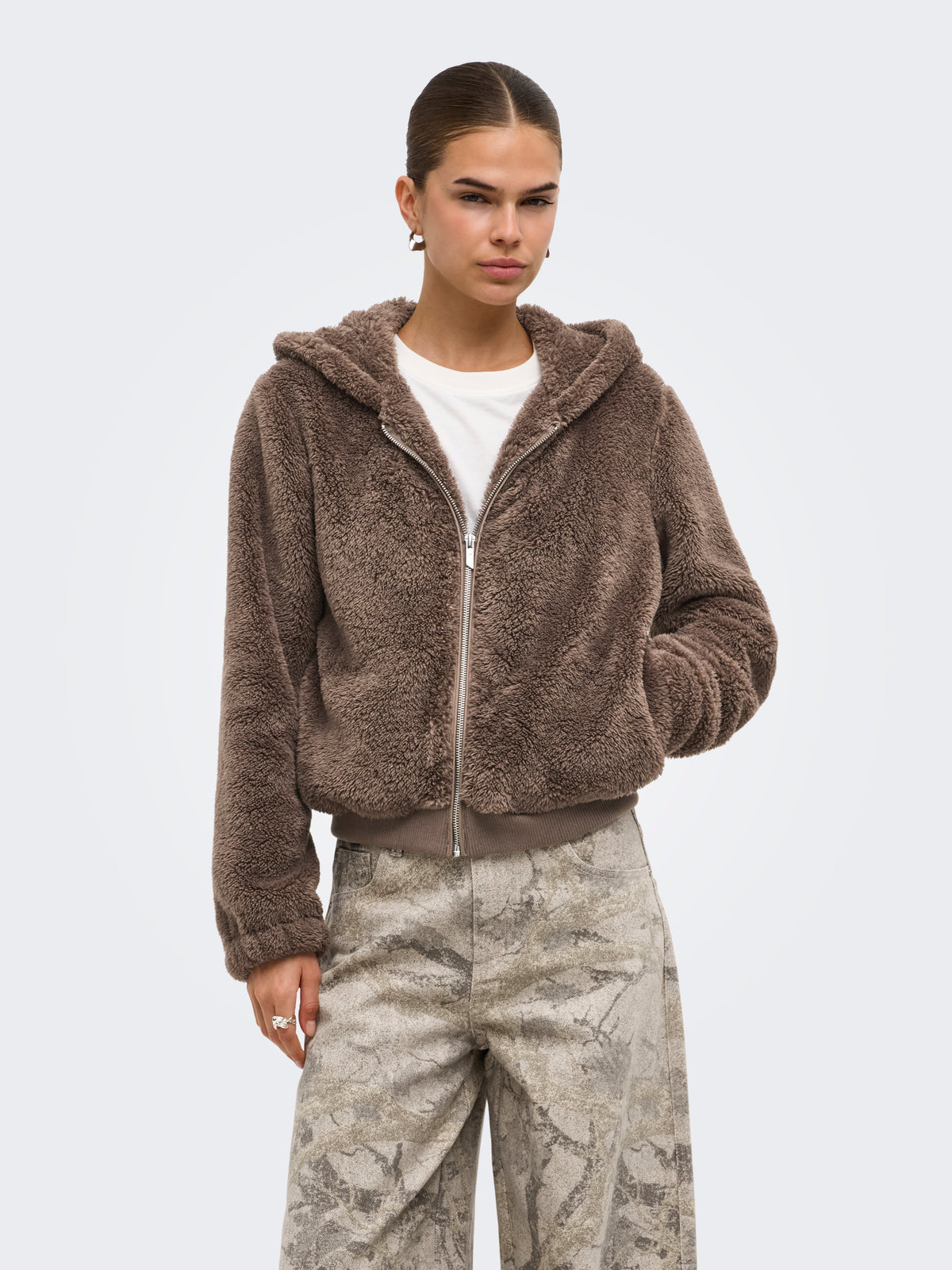 Giacca Only Wanna Teddy Marrone