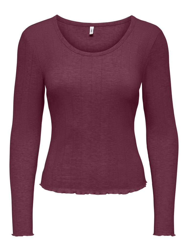 Maglia Donna Manica Lunga Tenna bordeaux