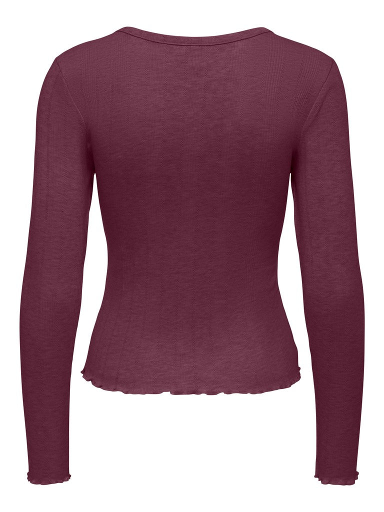 Maglia Donna Manica Lunga Tenna bordeaux