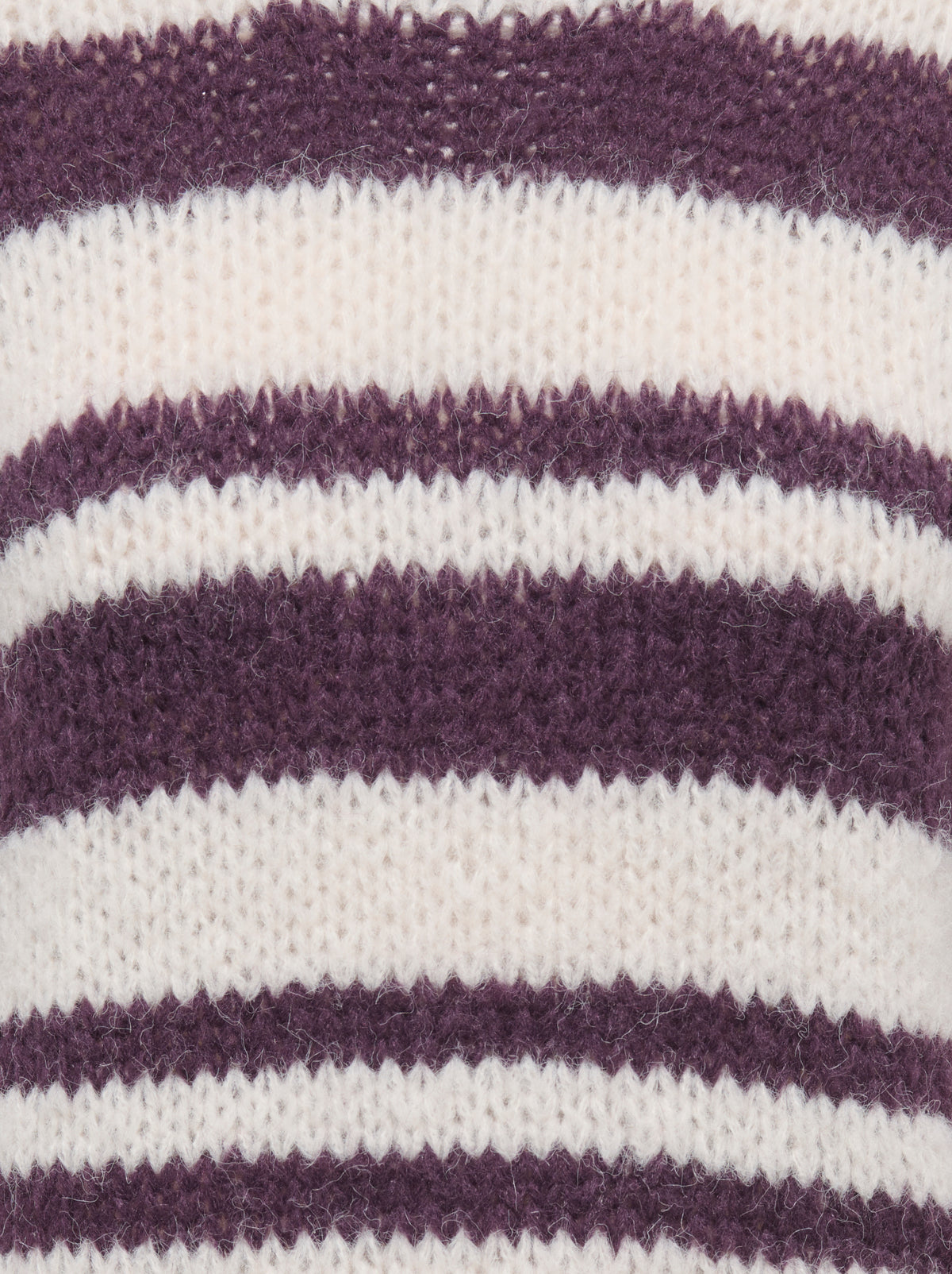 Maglione Girocollo Only Nordic a Righe Viola Prugna e Panna