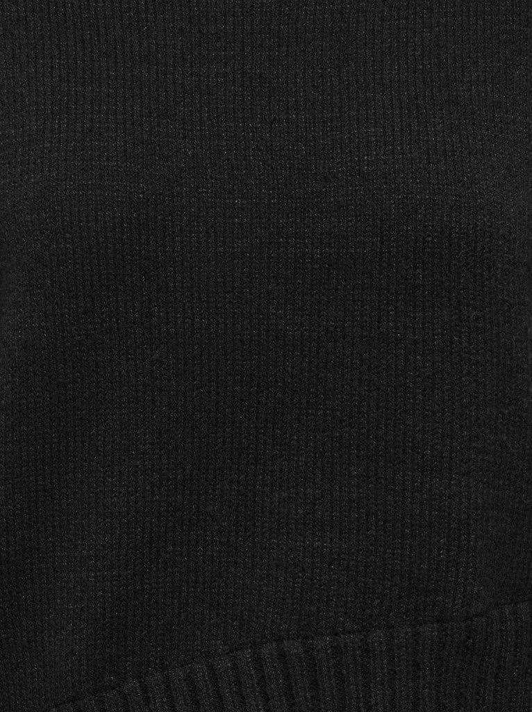 Pullover Only Girocollo Evie Nero Con Dettaglio In Pizzo